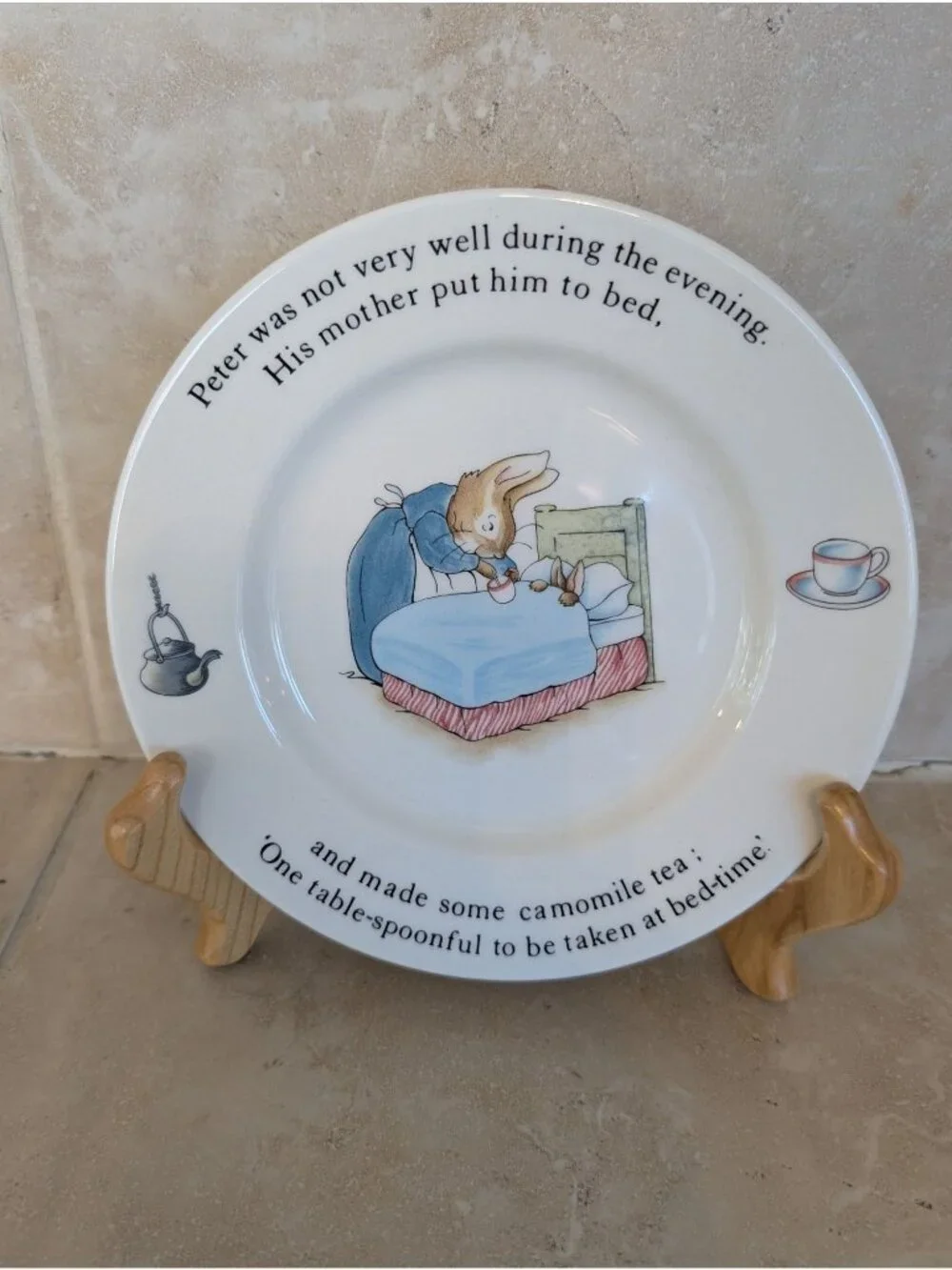 Vintage Wedgwood Beatrix Potter Peter Rabbit Nursery Plate 